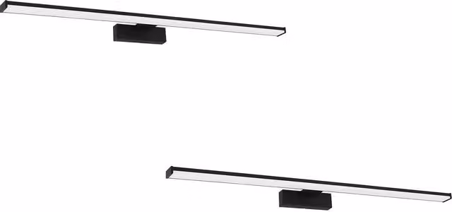 Loops 2 Pack Modern LED Wall Lights with Black Aluminium Shade and White Plastic, 14W Included