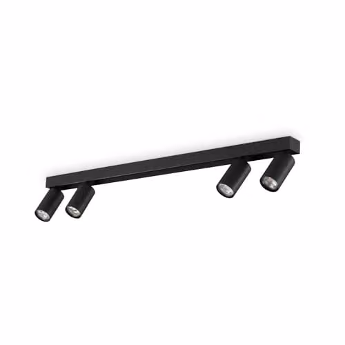 Ideal Lux Profilo 4 Light Adjustable Ceiling Spotlight Bar in Black – 1