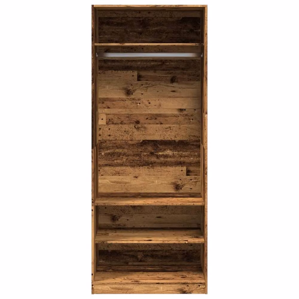 Berkfield Home Old Wood Wardrobe in Brown, W/D/H: 80 x 50 x 200 cm – 3