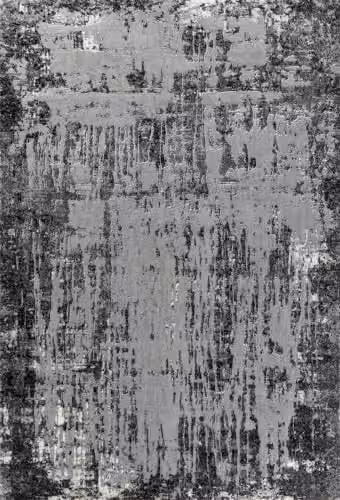 Serdim Rugs Abstract Metallic Marble Living Room Area Rug, Black, W: 160 cm, L: 230 cm – 1