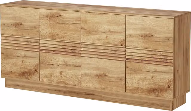 Dorel Toro Sideboard with 4 Doors in Brown Wotan Oak