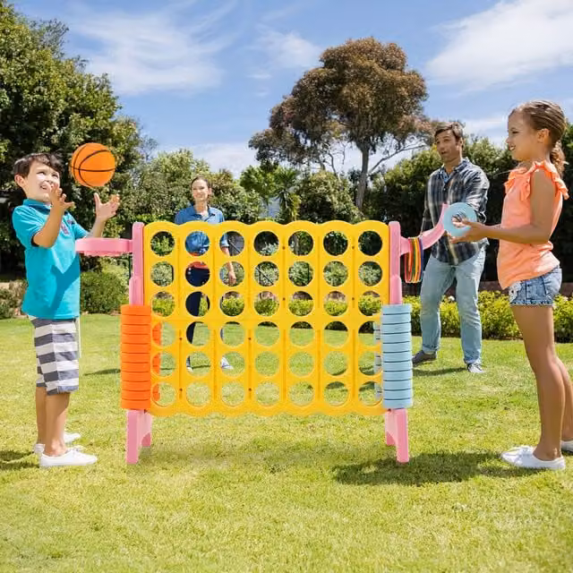 Costway 4-to-Score Dexterity Game Set in Yellow