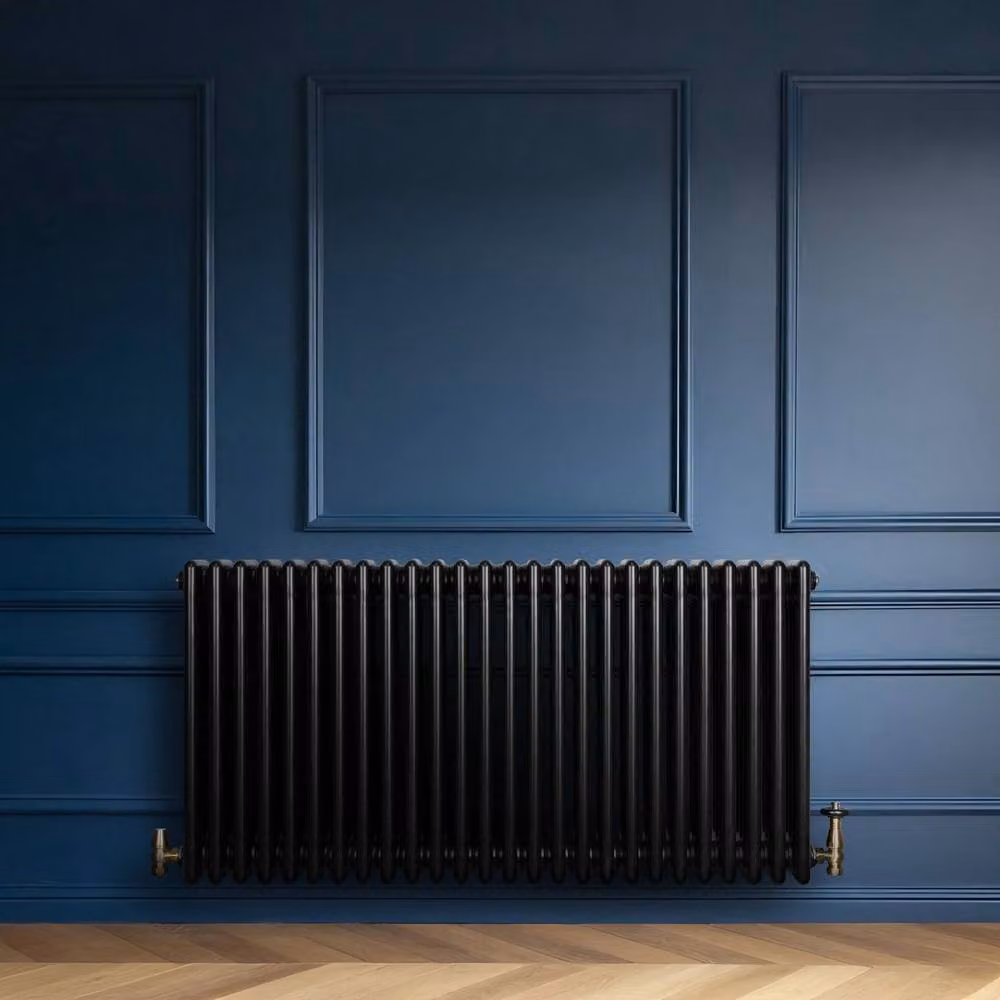 Monstershop Traditional 4 Column Steel Radiator, Black, W/H: 60.0 x 119.0 cm – 4