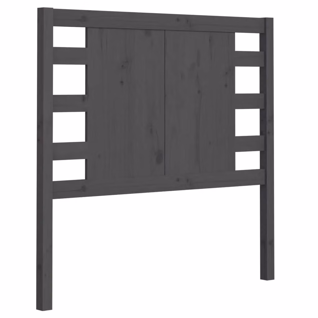 Berkfield Home Grey Solid Pine Wood Headboard, W/D/H: 96 x 4 x 100 cm – 2