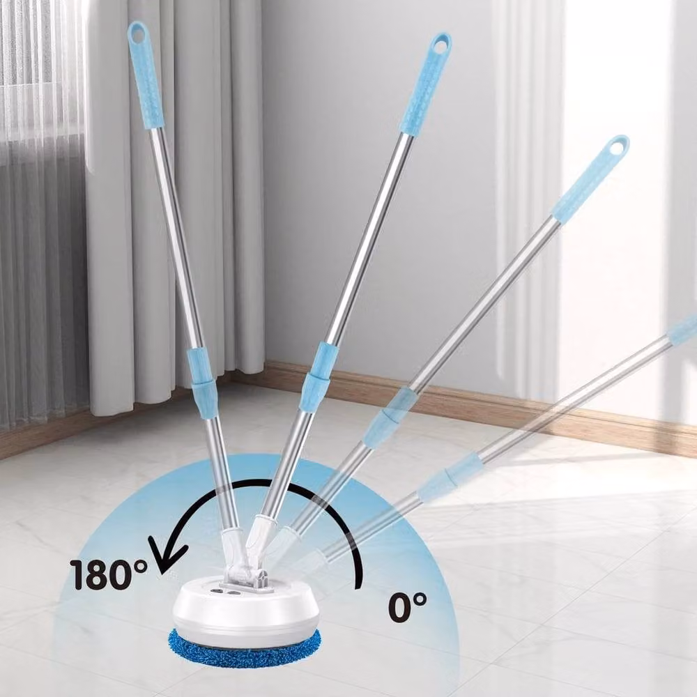 KORVIXA Cordless Electric Scrubber Mop and Cleaning Brush with Extension Pole in White – 2