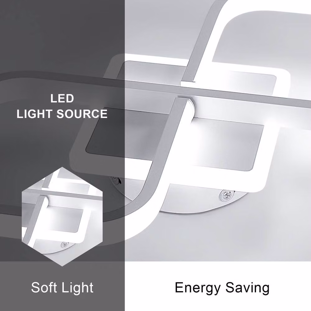 Pheashine Modern White LED Ceiling Light, 36W, Cool White, W: 40.5 cm, D: 40.5 cm, H: 19.5 cm – 2