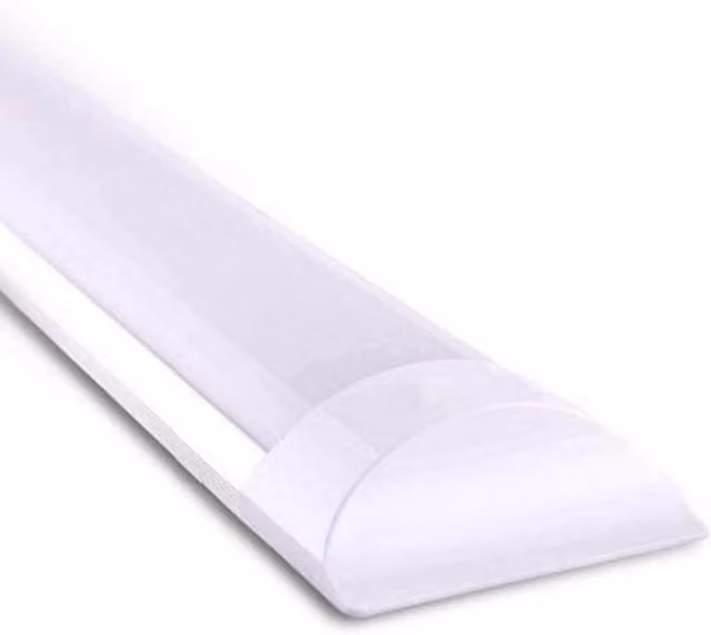 ENER-J 54W Prismatic LED Fittings, 4400 Lumens, 6500K Cool White, Pack of 2, White, Diameter: 25 cm, Height: 19 cm