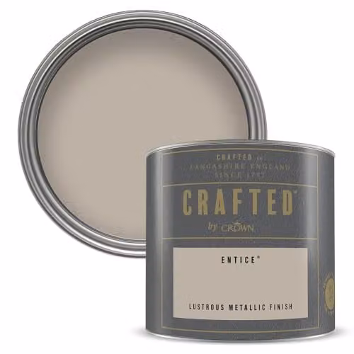 Crown Metallic Entice Paint Tester Pot Sample Gold 125ml