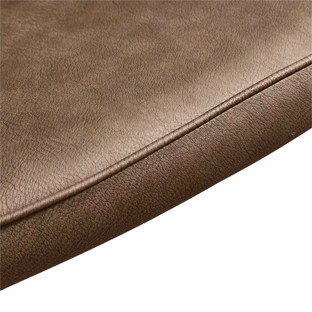 Kelvenix Set of 2 Faux Leather Soft Padded Dining Chairs in Brown – 4