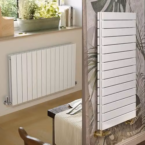 Terma White Steel Double Panel Wall Mounted Radiator W/H: 60.0 x 103.2 cm