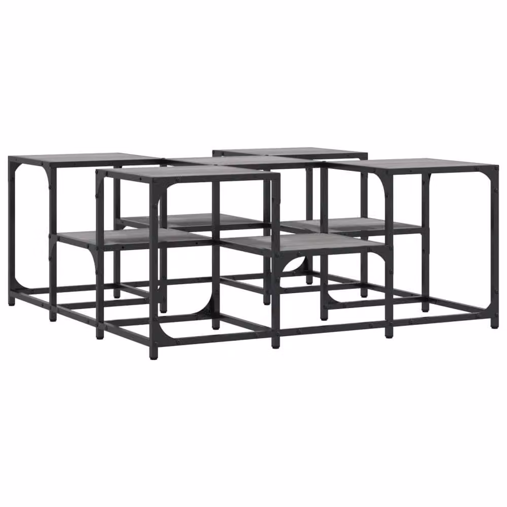Berkfield Home Decorative Coffee Table in Grey Sonoma, W/D/H: 91 x 91 x 40 cm – 2