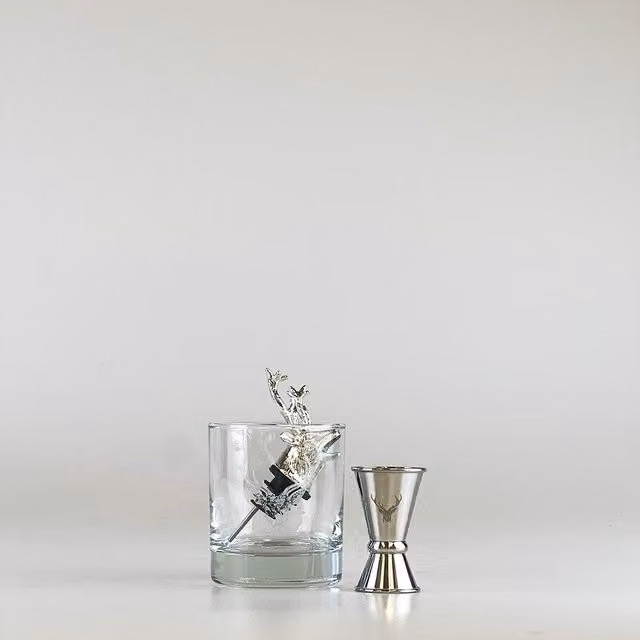 Selbrae House Glass, Pourer and Jigger Set with Tumbler in Transparent