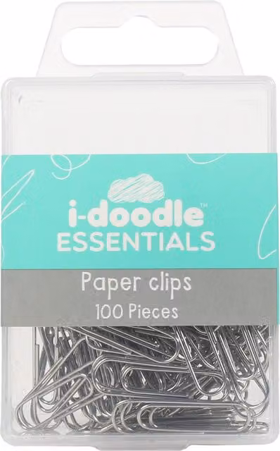 idoodle Essentials Multicolour Metal Paper Clips
