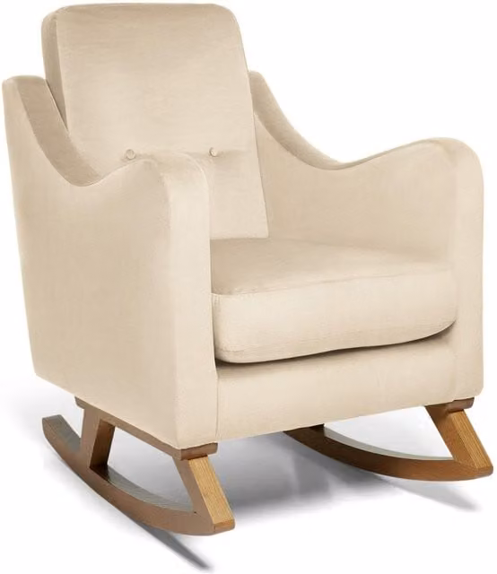 Mamas & Papas Bowdon Nursing Chair in Camel Woven with Oak Solid Wood Frame