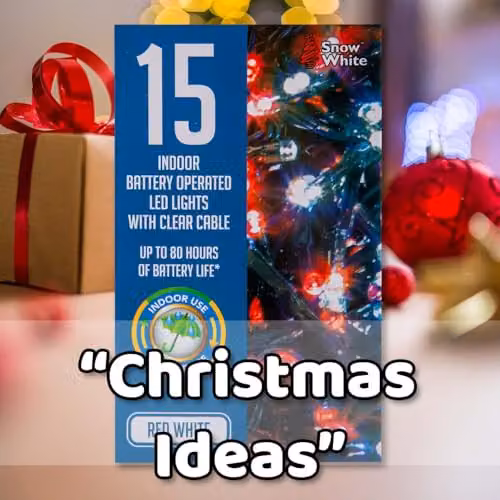 VFM e-Store Christmas String Lights with 15 Bulbs in White, Red and Multicolour – 6