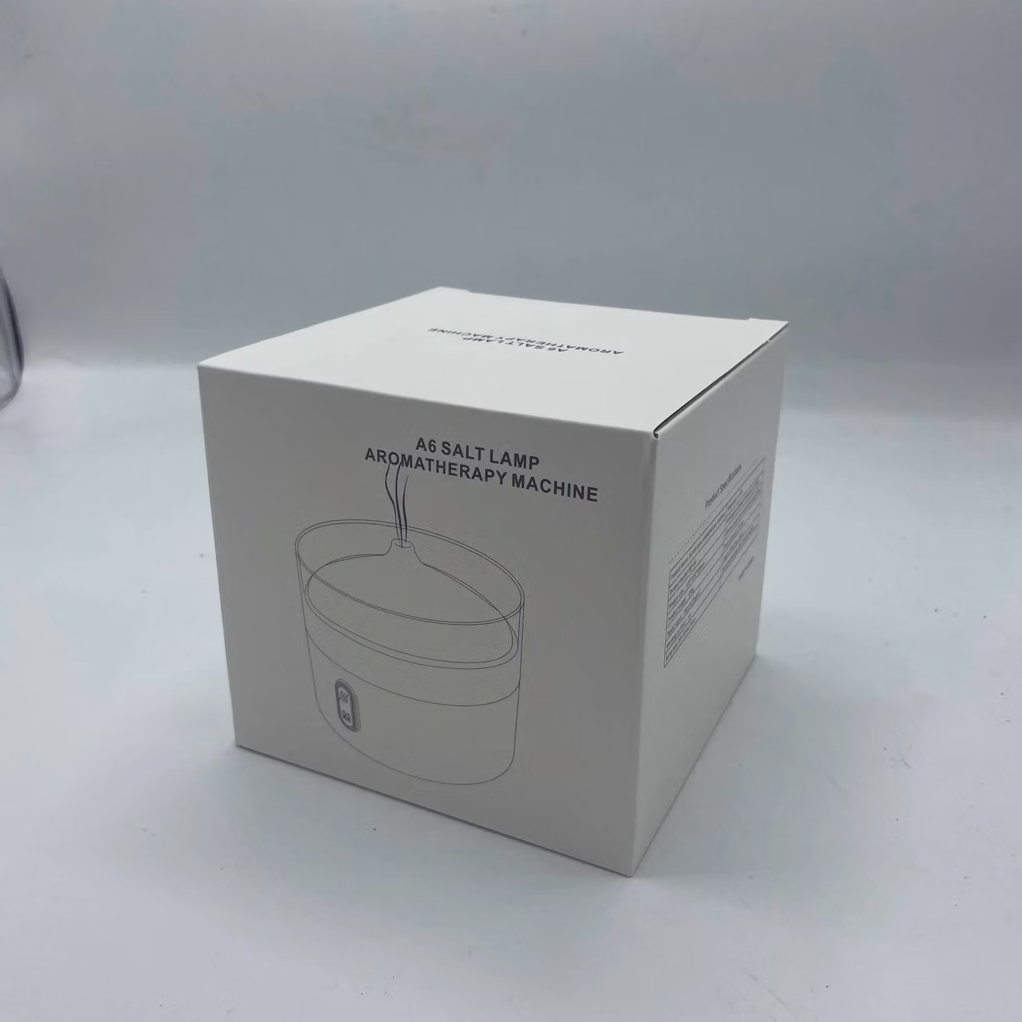 KDMD Himalayan Salt Aroma Diffuser with Flame Effect Night Light and USB-C Charging, White – 2