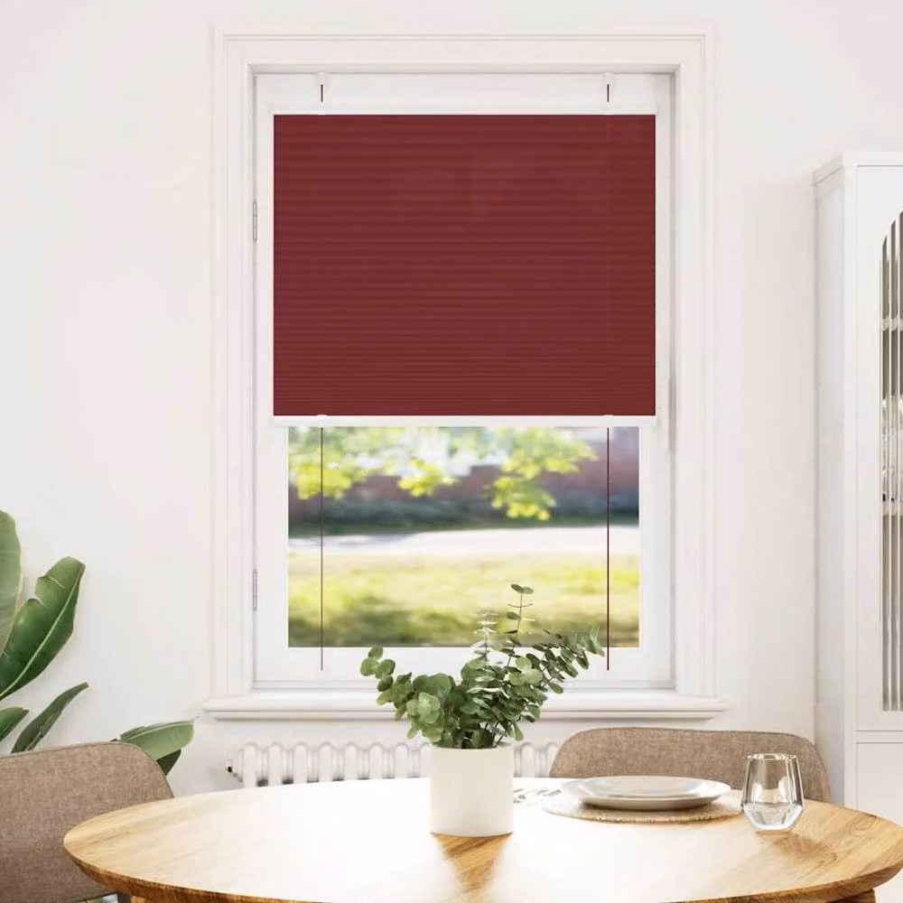 Berkfield Home Single Pleat Polyester Blind in Red, W: 70 cm x H: 100 cm – 3