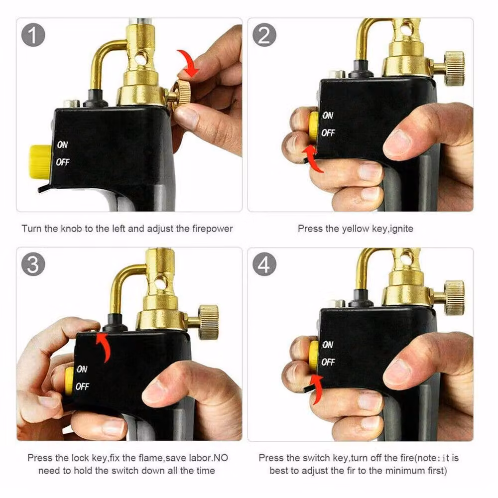 SPETLEK Professional Propane Mapp Blow Torch for Welding and Soldering, Gold – 4