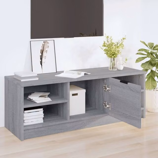 Berkfield Home Grey Sonoma TV Cabinet W: 102 cm, D: 35.5 cm, H: 36.5 cm