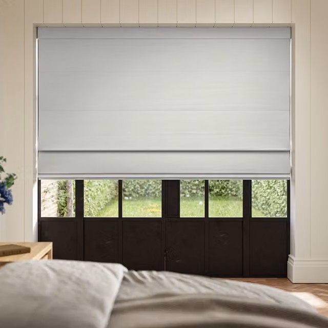 Ante Decor Concordia Made To Measure Blackout Roman Blind in White
