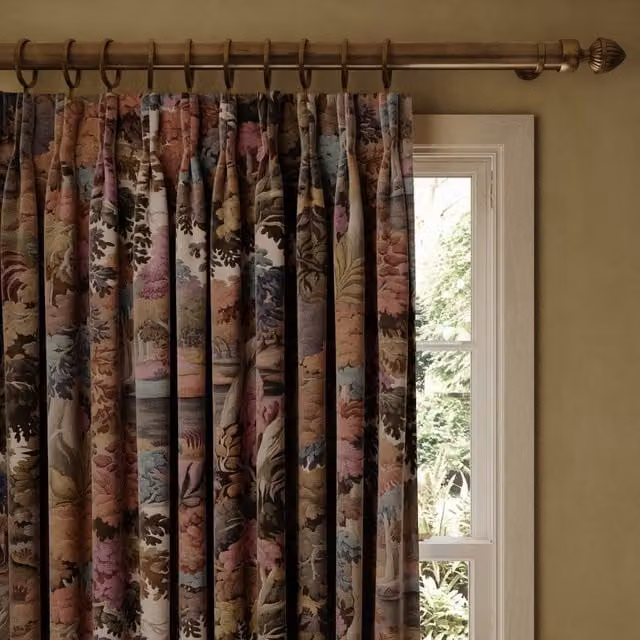 House of Hackney Prism Floral Cotton Linen Fabric Panel Curtain in Multicolour