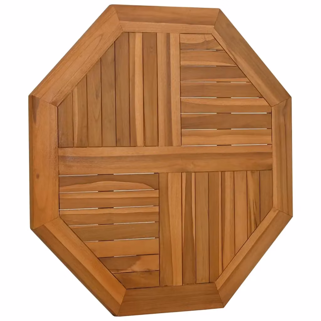 Berkfield Home Octagonal Solid Wood Teak Table Top, Brown, W/D/H: 80 x 80 x 2.5 cm – 2