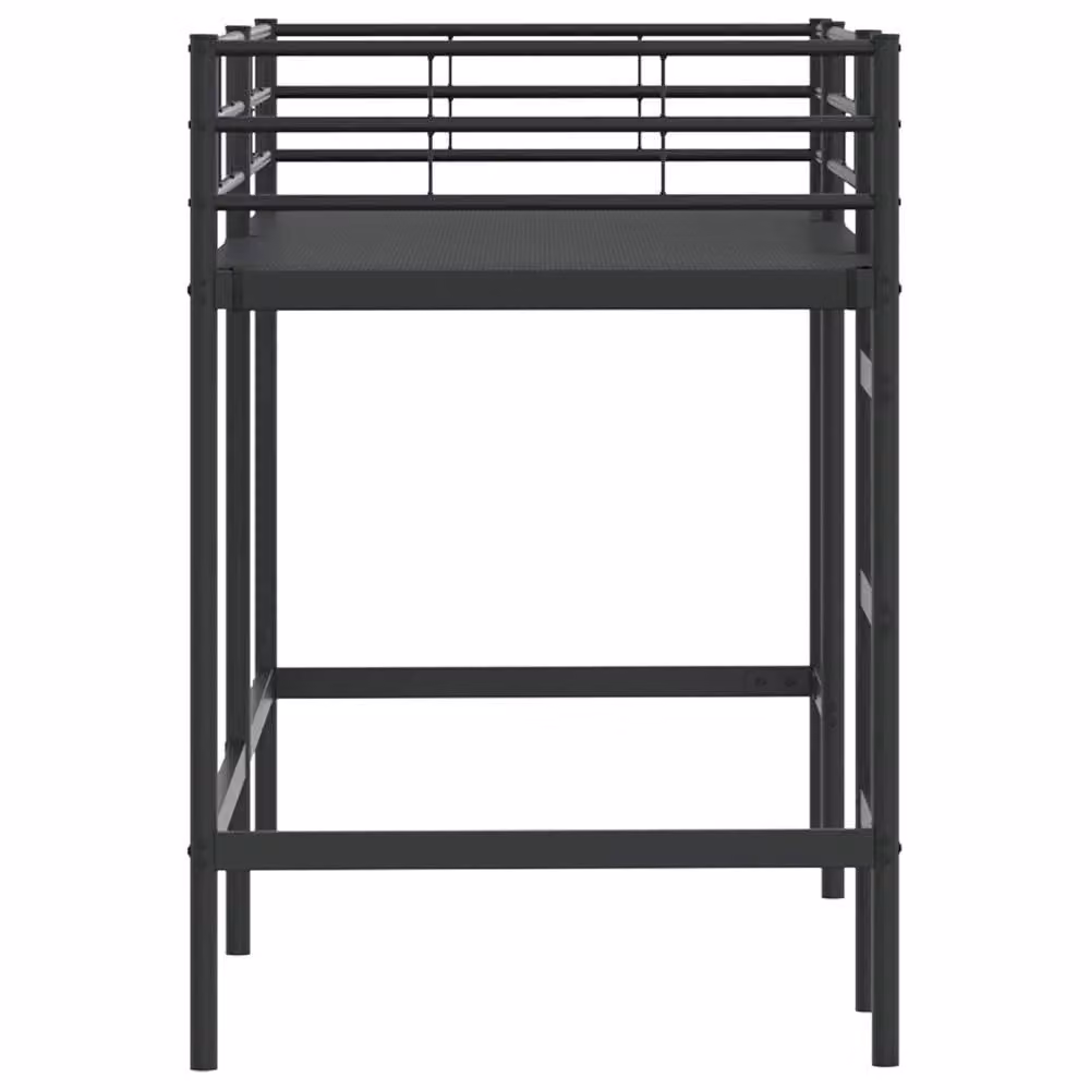 Berkfield Home Kids' Loft Bed Frame in Black Metal, W: 75 cm, L: 190 cm – 3