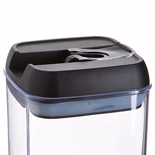 Argon Tableware 5 Piece Black Plastic Food Storage Container Set with Airtight Clip Lids – 2