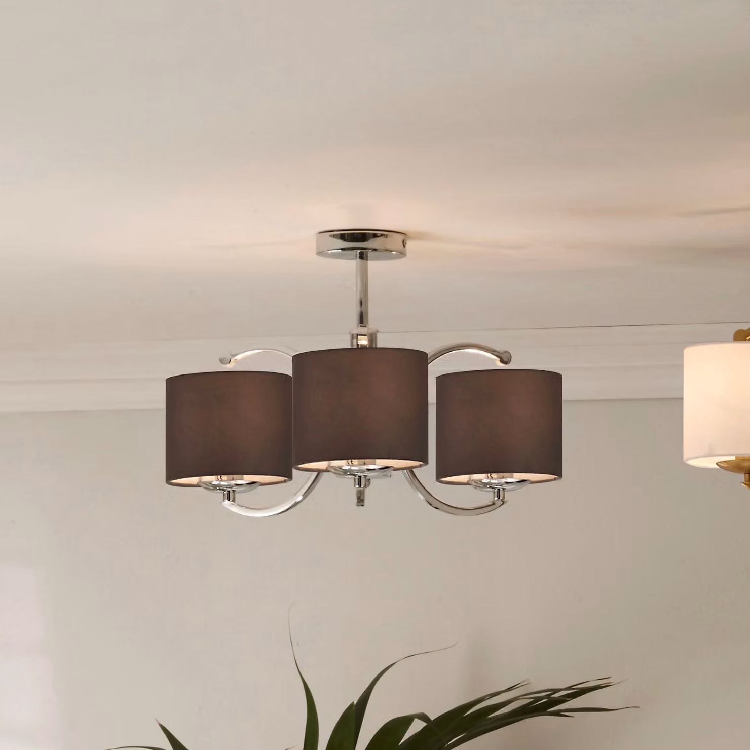 Ruma 3 Arm Multi Flush Modern Metal Ceiling Light in Grey – 2