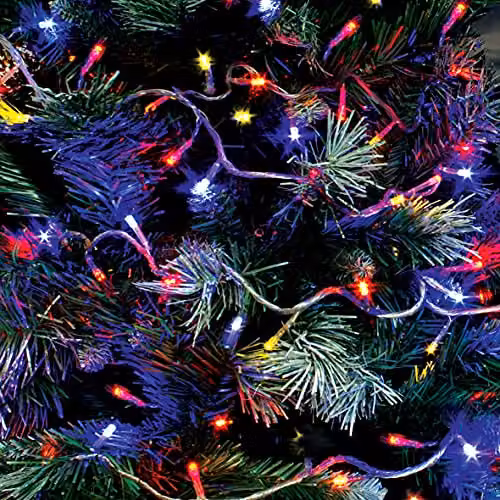 The Christmas Workshop 100 LED Multi-Coloured Christmas Lights, Battery Operated, 9.9 Metres