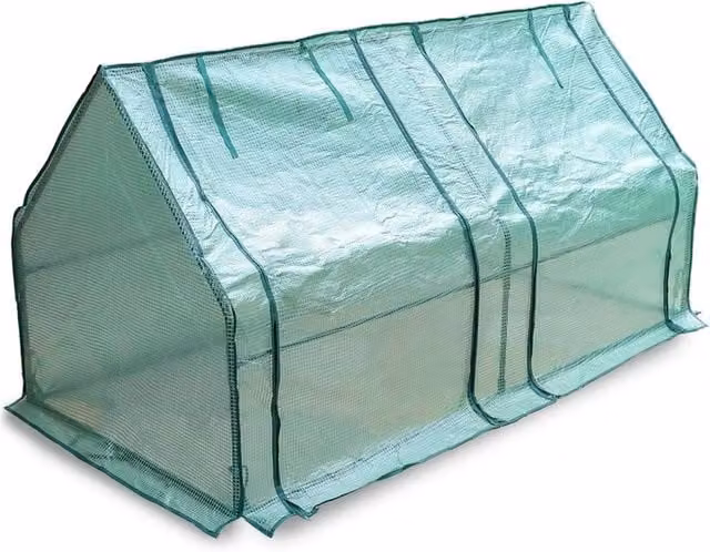 Nordara Mini Greenhouse Grow Tunnel Plant Tent in Green, W/D/H: 220 x 90 x 47 cm – 1