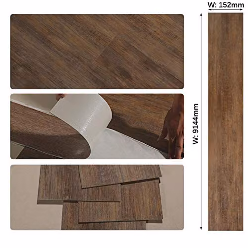 Gr8 Home Self-Adhesive Wood Effect PVC Vinyl Floor Planks, Nordic Oak, 5m² – 2