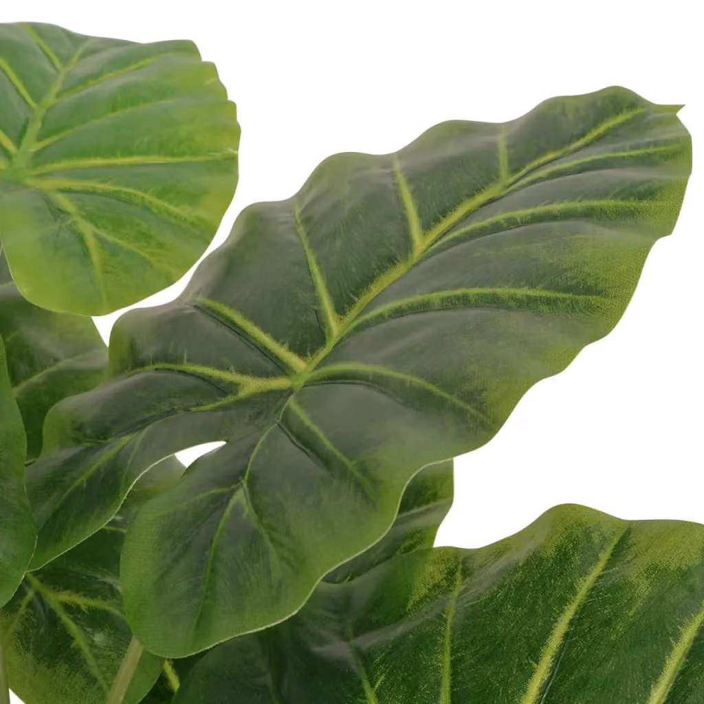 Berkfield Home Artificial Taro Plant in Green with Pot, Height: 45 cm – 2
