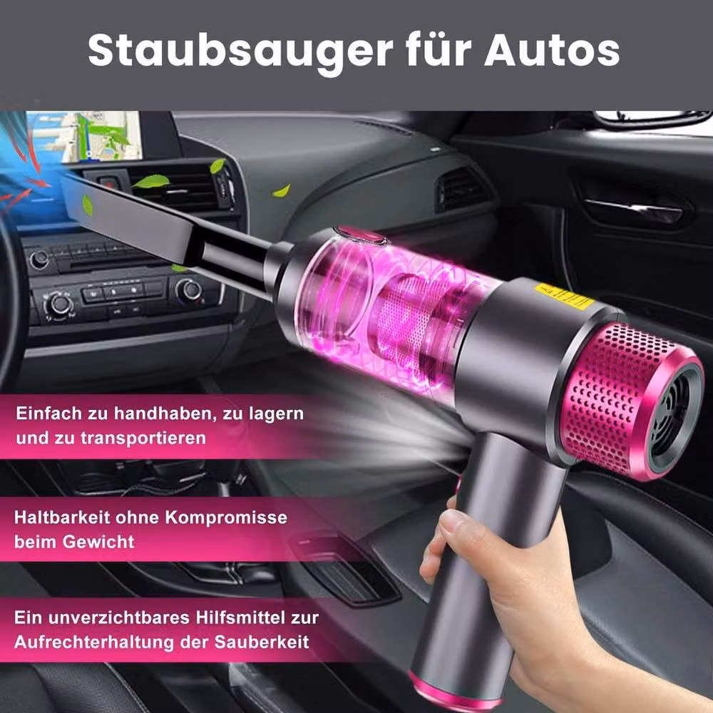 NESTLUNE Cordless Handheld Rechargeable Car Vacuum with Blow Function for Pet Hair in Grey – 3