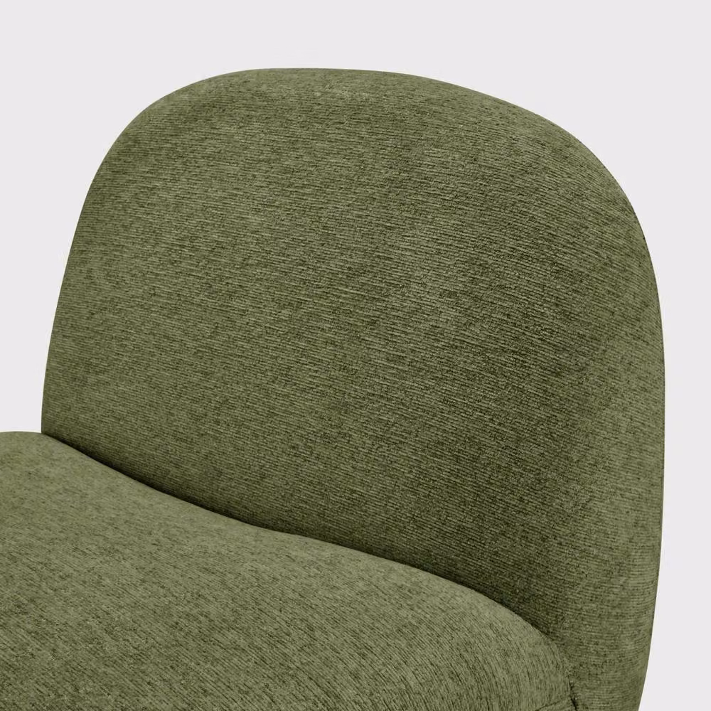 FurnitureboxUK Tilda Green Fabric Swivel Accent Chair with Armrests – 4