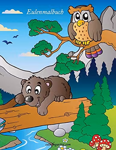 Createspace Eulenmalbuch 1: Volume 1 Owl Colouring Book for Children, Multicolour