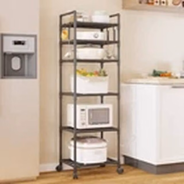 Havendro Heavy Duty 6 Tier Metal Storage Rack in Black – 1