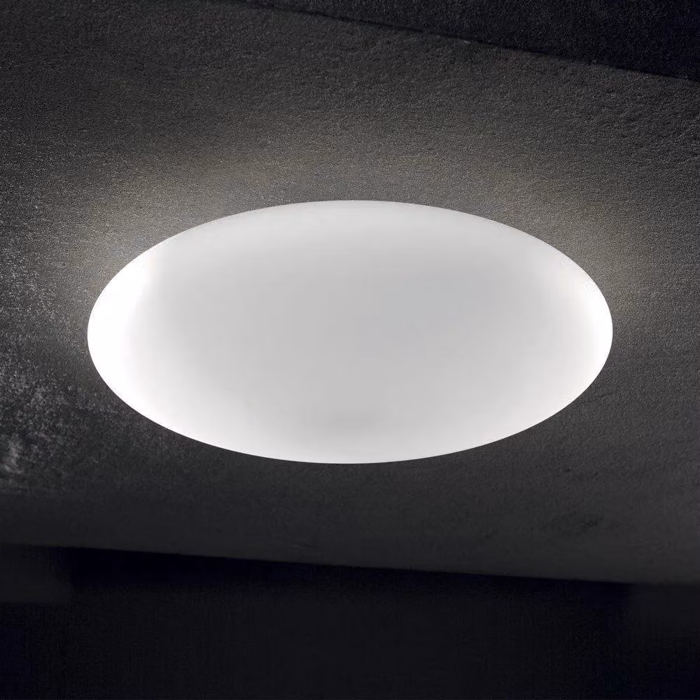 Netlighting Smarties Bianco Small White Glass Indoor Flush Ceiling Light with E27 Socket – 2