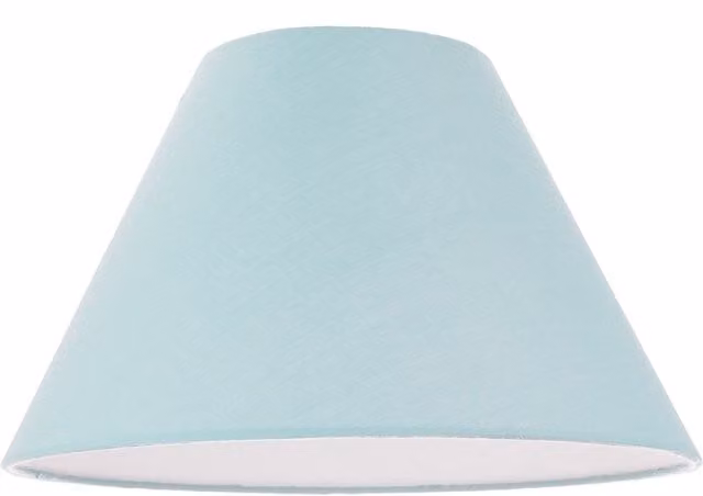 Happy Homewares Traditional Cotton Coolie Lampshade in Blue, Diameter: 30.48 cm