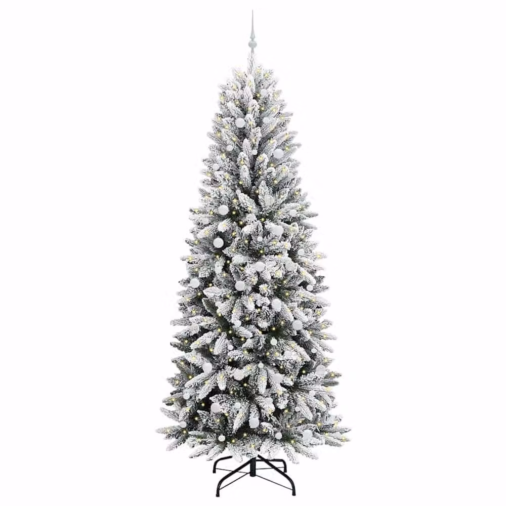 Berkfield Home Artificial Christmas Tree with 300 White LEDs, W/D/H: 93 x 93 x 240 cm – 3