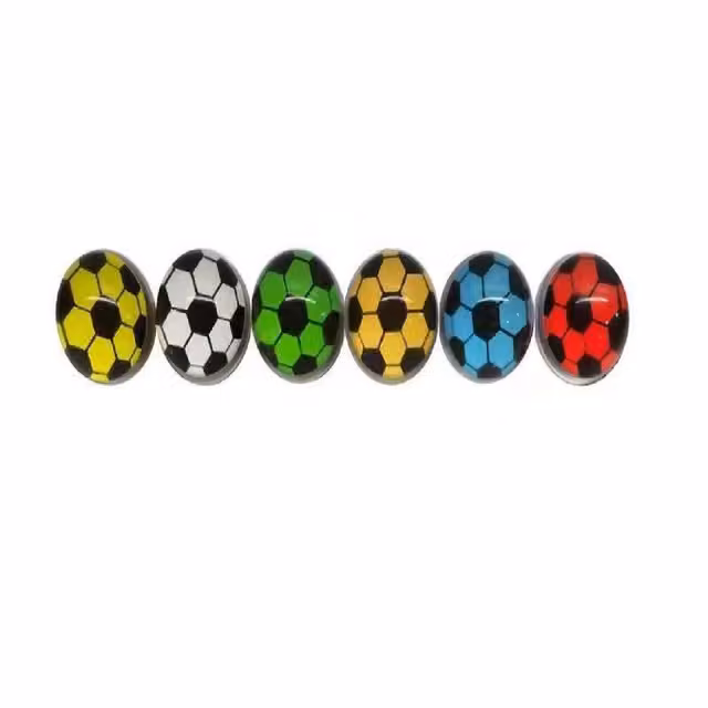 LG-Imports Pack of 50 Football Bouncy Balls, 32mm, White and Multicolour