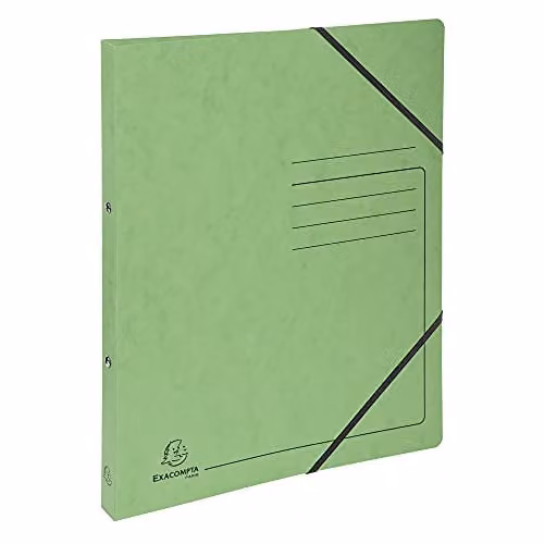 Exacompta A4 2-Ring Binder in Lime Green Glossy Card