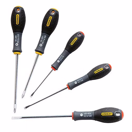Stanley Fatmax 5 Piece Manual Screwdriver Set in Black and Multicolour – 1