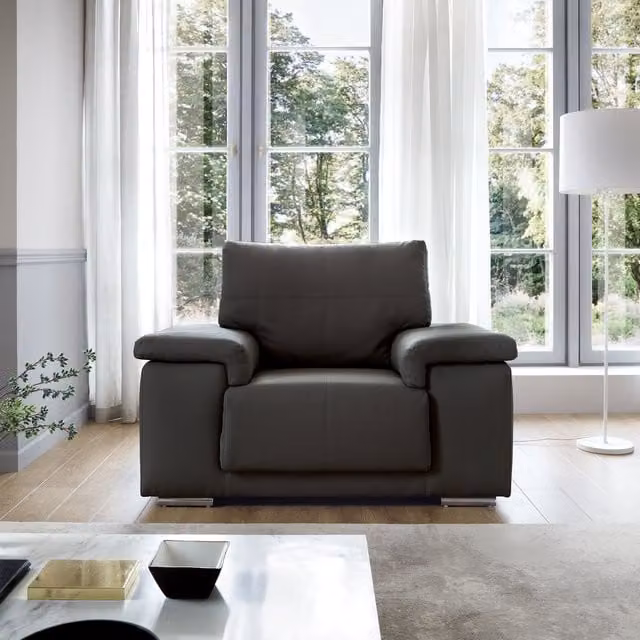 Abakus Direct Texas Armchair in Black Synthetic Leather