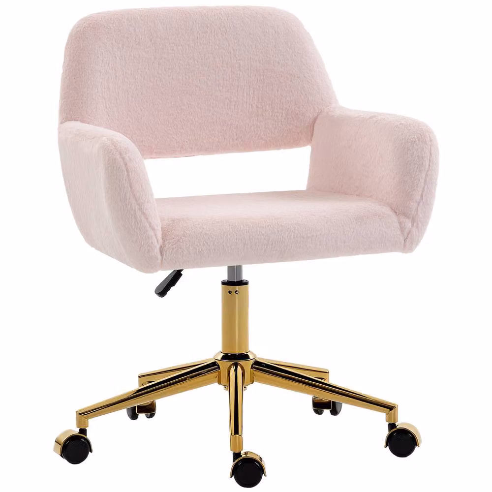 STILVORA Pink Modern Task Chair with Swivel and Castors – 2