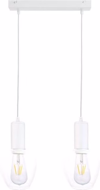 Netlighting Verre Bar Pendant Ceiling Light in White, 50 cm, 2x E27