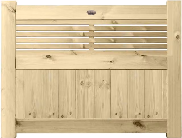 Premier Garden Supplies URBAN Interlocked Tongue Groove Pressure Treated Garden Gate with Vogue Trellis Top, W: 90 cm, H: 120 cm