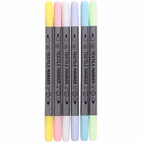 Creativ Multicolour Fabric Ink Textile Markers with Bullet Tip