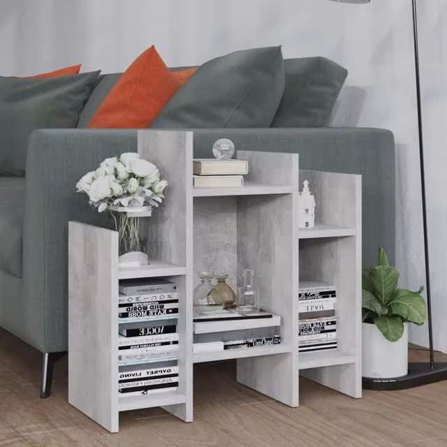 Berkfield Home Side Cabinet in Concrete Grey, W/D/H: 60 x 26 x 60 cm – 1