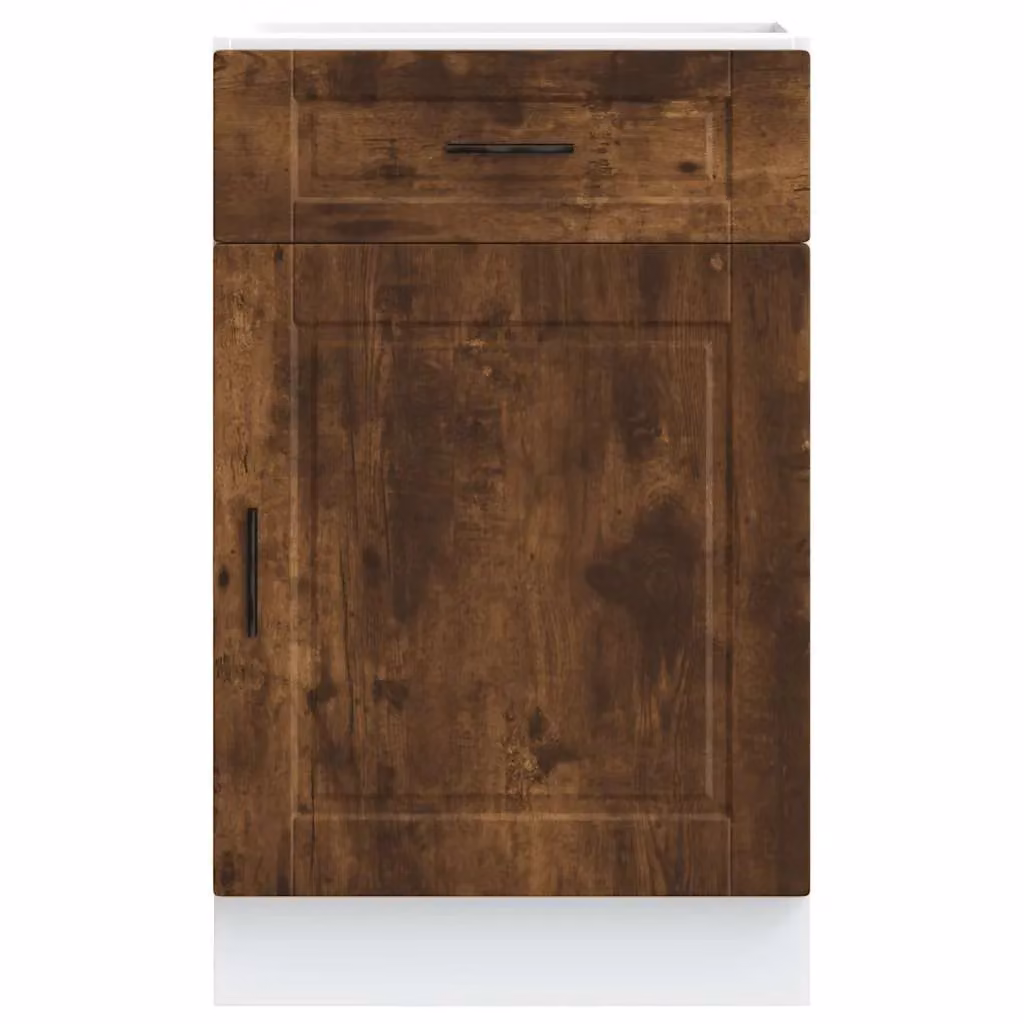 Berkfield Home Porto Smoked Oak Kitchen Base Cabinet in Brown – 3